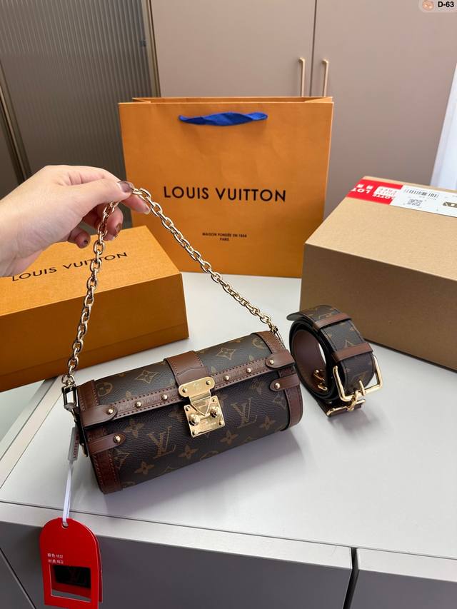 Lv 新款 芭比龙牛皮版本复出即火爆 排队也要买的包包可可爱爱 容量尚可爱了爱了d-63尺寸 20.10.10折叠盒飞机盒