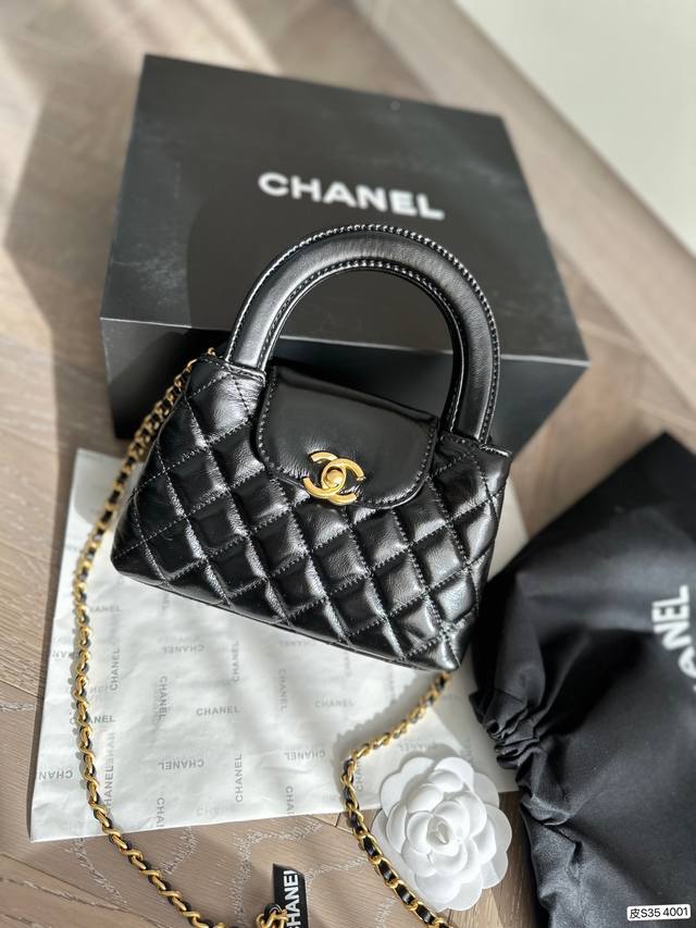 配折叠盒子 纯皮香奈儿手提包 上身太好看了 爱了爱了 Chanel23Ss 全网首发 Ddd 尺寸19 1 货号4001 Ddd