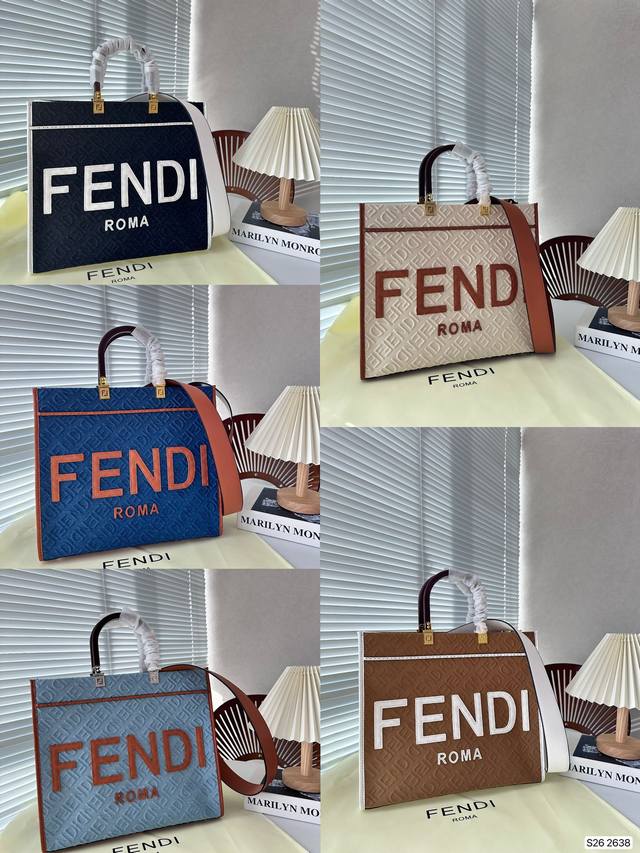 今日分享 芬迪sunshine购物袋 立体凸字母 Ddd Fendisunshine购物袋由面料制成 手工镶嵌在多色皮革中 并饰有浮雕 Fendi字样 具有玳瑁