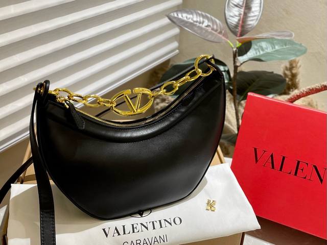 折叠礼盒 华伦天奴valentino女士 Valentino 秀款 Black Tie Valentino Letter Bag 来自valentino 的信袋