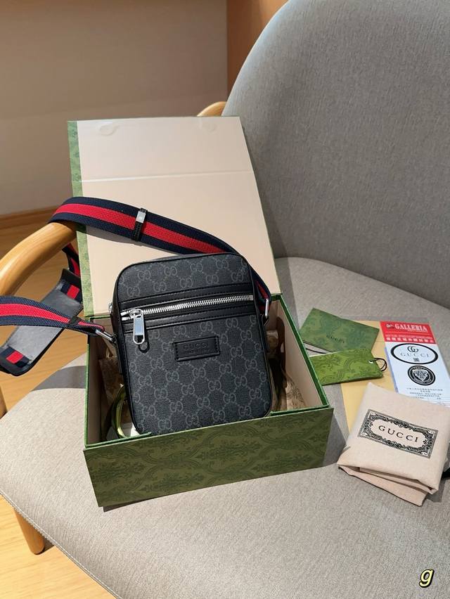 Gucci古奇 Ophidia系列gg肩背包男士邮差包相机包 尺寸15 18 6 礼盒包装