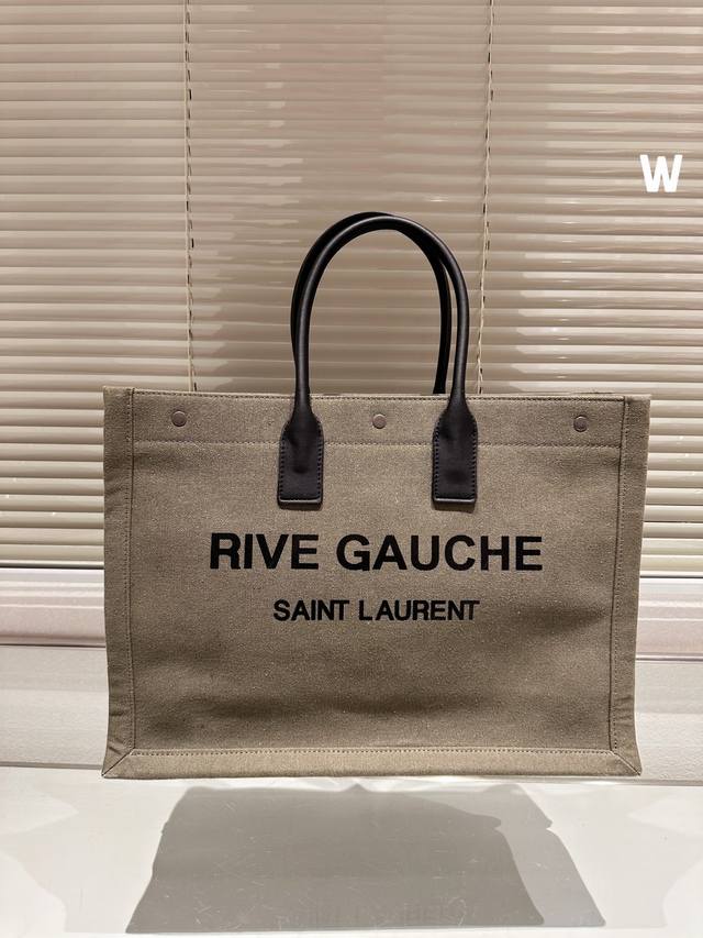 原版布 Ysl Saint Laurent Rive Gauche圣罗兰 新款购物袋 这只购物袋 沙滩包 卢雷克斯帆布 混合纤维织布 质感完胜之前所有色款沙滩包