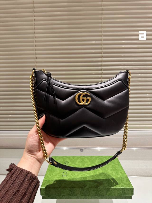 Gucci古奇双g腋下包 推荐自留 专柜最新款 尺寸27 配礼盒