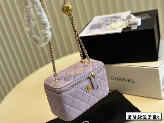 全套包装 Chanel金球盒子包 时髦精必备款 超级精致 Size:大号18*10