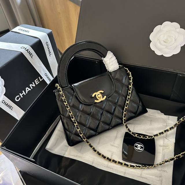 折叠礼盒官网飞机盒” Chanel Kelly包chanel镜子 Chanel 24新款kelly链条包 24K最火的一款 尺寸：21Cm