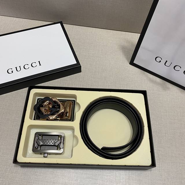 Gucci.古驰 古驰 于1921年创立于佛罗伦萨，是全球卓越的奢华精品品牌之一。此款式 38Mm 是如今最火爆款礼盒