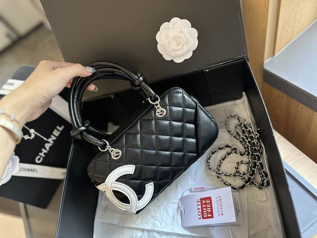 折叠礼盒包装 Chanel 小香家 中古包香奈儿宝藏级 康鹏相机包对版细节 黑白拼色尺寸 22