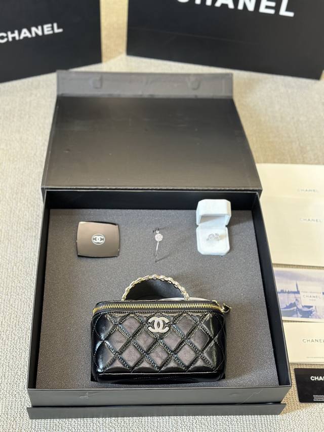 超值套盒 Chanel 金属手柄盒子包 镜子手镯戒指 高版本 无敌品质 尺寸18 13Cm