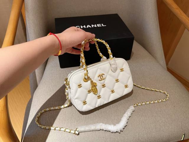 香奈儿Chanel 金币双拉手提链条包 尺寸20×12×5 礼盒包装